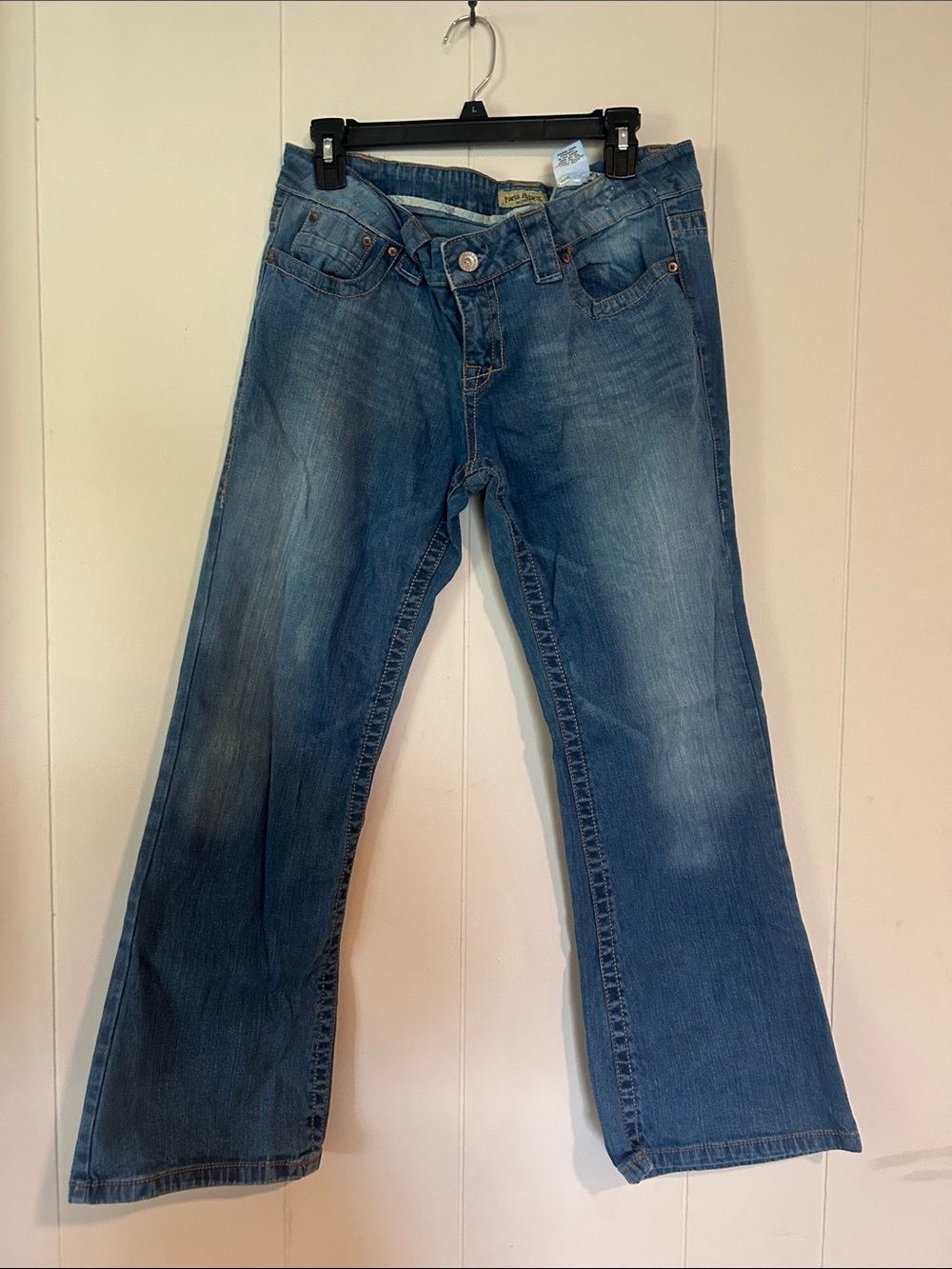 Y2K Paris Blues Medium Blue Flare-Leg Jeans